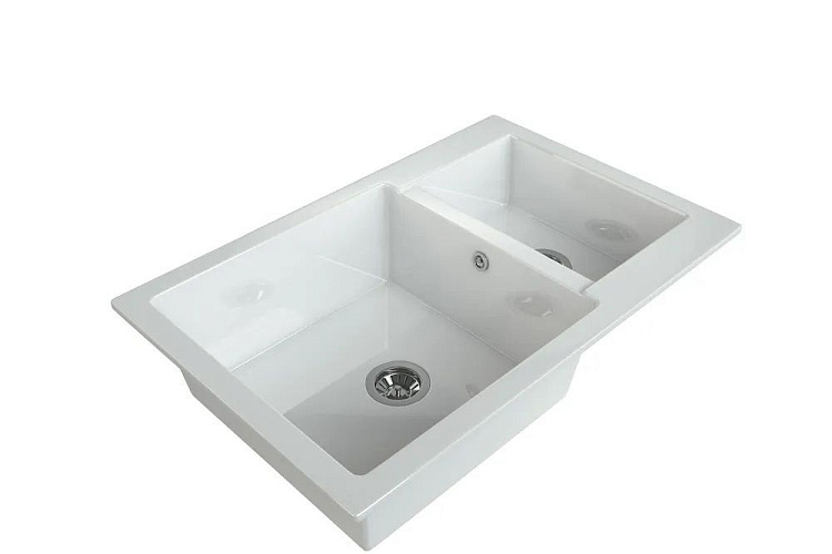 MAXSTONE Мойка глянцевая MS-19 (белый металлик) 775*505*215
